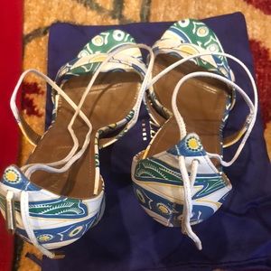 Aquazurra printed sandals